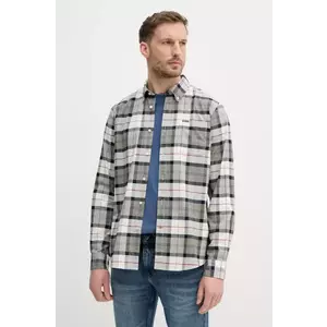 Barbour camasa Lewis Tailored Shirt barbati, culoarea gri, cu guler clasic, regular, MSH5070 imagine