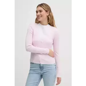 Dkny cardigan femei, culoarea roz, light, DJ5R0611 imagine