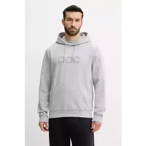 POC hanorac de bumbac barbati, culoarea gri, cu glugă, cu imprimeu, 61652 imagine