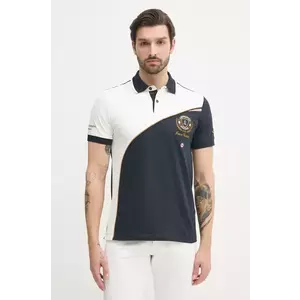 Aeronautica Militare tricou polo barbati, culoarea albastru marin, cu imprimeu, PO1858P173 imagine