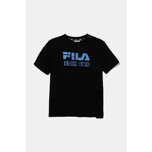 Fila tricou de bumbac pentru copii IFFEZHEIM culoarea negru, cu imprimeu, FAT0667 imagine