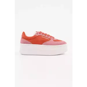 Karl Lagerfeld sneakers KOBO III femei, culoarea rosu, KL65025 imagine