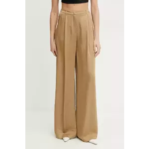 Marella pantaloni SILICIO femei, culoarea verde, lat, high waist, 2513131125200 imagine