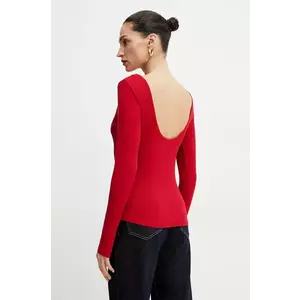 Morgan longsleeve TMAKI culoarea rosu, cu spate descoperit, TMAKI imagine