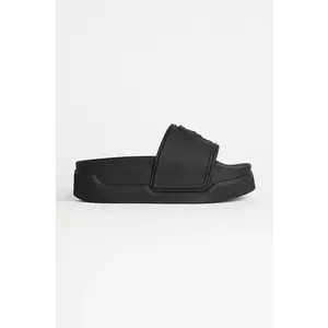 Karl Lagerfeld papuci KONDOMINIUM femei, culoarea negru, cu platforma, KL88819 imagine