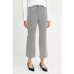Marella pantaloni Emme by Marella femei, culoarea alb, drept, medium waist, 2515131101200 imagine