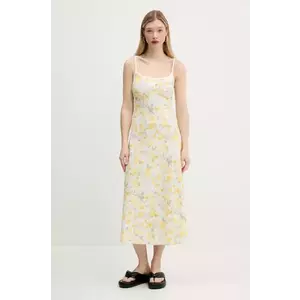 Hollister Co. rochie din in culoarea alb, midi, drept, KI359-5266 imagine