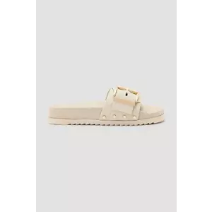 AllSaints papuci Ellie Stud Slider femei, culoarea bej, W038FC imagine