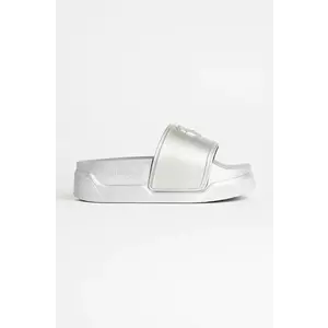 Karl Lagerfeld papuci KONDOMINIUM femei, culoarea argintiu, cu platforma, KL88819 imagine