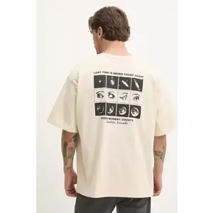 Kaotiko tricou din bumbac culoarea bej, cu imprimeu, AQ066-01-G002 imagine