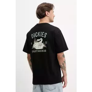 Dickies tricou din bumbac barbati, culoarea negru, cu imprimeu, DK0A4Z99BLK1 imagine