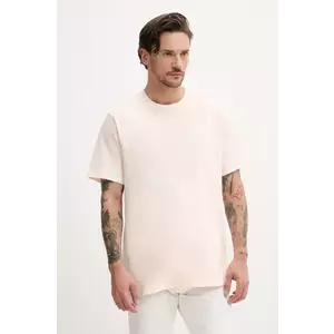 Converse tricou din bumbac culoarea bej, cu imprimeu, 10023876-A47 imagine