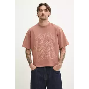 CAMPERLAB tricou din bumbac barbati, culoarea portocaliu, cu imprimeu, AU00020.002 imagine