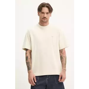 Abercrombie & Fitch tricou din bumbac barbati, culoarea bej, neted, KI124-5181 imagine