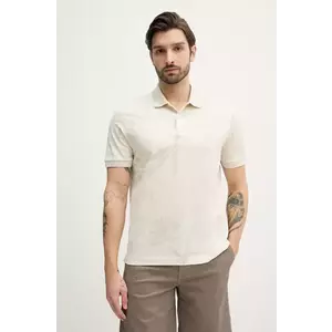 BOSS polo de bumbac barbati, culoarea bej, modelator, 50536756 imagine