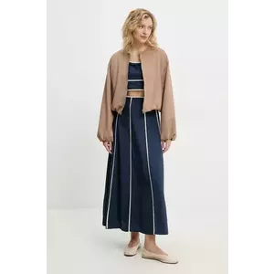 Answear Lab geaca culoarea maro, de tranzitie, oversize imagine