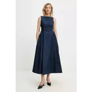 Answear Lab rochie din bumbac culoarea albastru marin, maxi, evazati imagine