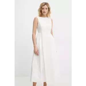 Answear Lab rochie din bumbac culoarea alb, maxi, evazati imagine