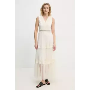 Answear Lab rochie culoarea bej, maxi, evazati imagine
