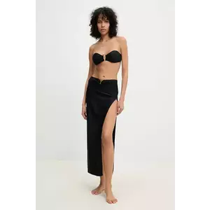 Answear Lab costum de baie din două piese și fustă de plajă culoarea negru, cupă ușor întărită imagine