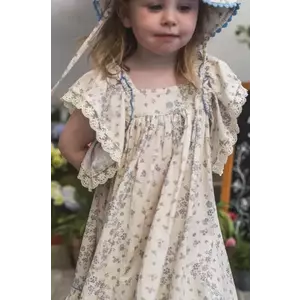 That's mine rochie cu amestec de in pentru copii Celina culoarea bej, mini, evazati, 151028 imagine