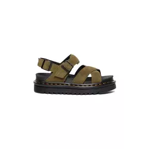 Dr. Martens sandale din piele intoarsa Voss II femei, culoarea verde, cu platforma, DM41122300 imagine