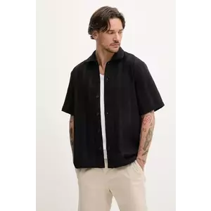 Resteröds camasa Kirk Shirt barbati, culoarea negru, cu guler clasic, regular, 10251.7400 imagine