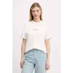 Vans tricou din bumbac femei, culoarea alb, VN000MCKFS81 imagine