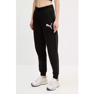Puma pantaloni de trening culoarea negru, cu imprimeu, 684999 imagine
