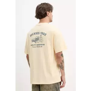 Dickies tricou din bumbac barbati, culoarea galben, cu imprimeu, DK0A4Z96K531 imagine
