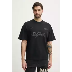BALR. tricou din bumbac barbati, culoarea negru, cu imprimeu, B1112.1299 imagine