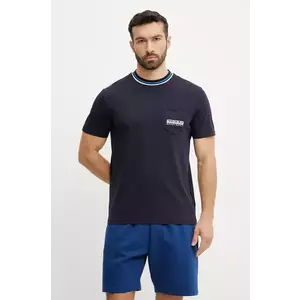 Napapijri tricou S-Murlo barbati, culoarea albastru marin, cu imprimeu, NP0A4IEJ1761 imagine