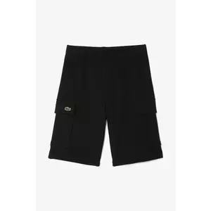 Lacoste pantaloni scurți din bumbac pentru copii culoarea negru, GJ7372 imagine