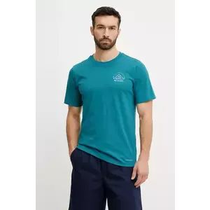 Columbia tricou sport Tunnel Valley culoarea verde, neted, 2119563 imagine