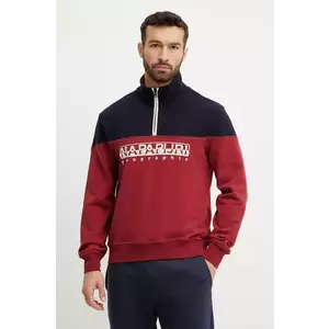 Napapijri hanorac de bumbac B-Saturnia barbati, culoarea albastru marin, cu imprimeu, NP0A4ICHR1E1 imagine