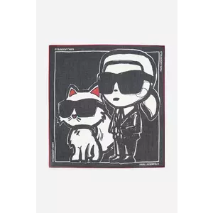 Karl Lagerfeld eșarfă de bumbac femei, culoarea negru, modelator, A2W33076 imagine