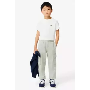 Lacoste pantaloni de trening pentru copii culoarea gri, neted, XJ7345 imagine