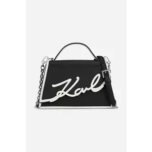 Karl Lagerfeld poseta de piele culoarea negru, A1W30224 imagine