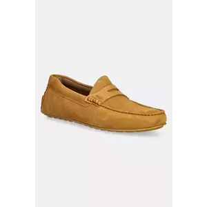 BOSS mocasini din piele intoarsa Noel barbati, culoarea galben, 50541750 imagine