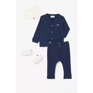 Lacoste pijamale din bumbac pentru bebelusi culoarea albastru marin, neted, 4J8405 imagine