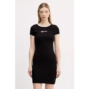 Karl Lagerfeld Jeans rochie culoarea negru, mini, mulata, A2W13051 imagine