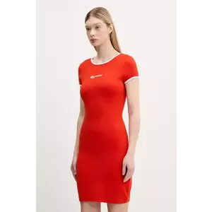 Karl Lagerfeld Jeans rochie culoarea portocaliu, mini, mulata, A2W13051 imagine