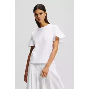 Karl Lagerfeld tricou din bumbac femei, culoarea alb, A2W17063 imagine