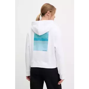 Rossignol bluza Waterfall femei, culoarea alb, cu glugă, cu imprimeu, RLNWS02 imagine