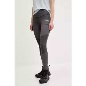 The North Face leggins sport Felik Alpine femei, culoarea gri, neted, NF0A89TYXIL1 imagine