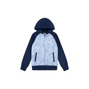 Levi's bluza copii TROMPE LOEIL DENIM HOODIE culoarea albastru marin, cu glugă, neted, 8EM394 imagine