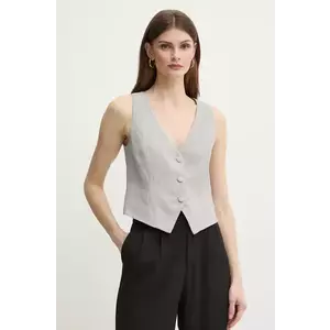 Marella vestă de in PERIM culoarea gri, un singur rand de nasturi, 2513151014200 imagine