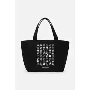 Karl Lagerfeld geanta de bumbac culoarea negru, A2W50023 imagine