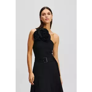 Karl Lagerfeld body din bumbac culoarea negru, cu spate descoperit, A2W17005 imagine