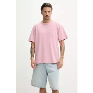 Dickies tricou din bumbac barbati, culoarea roz, neted, DK0A866BK391 imagine